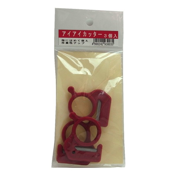 Miyajima Chemical Industry Eye Eye Cutter, 3 Pieces, Red