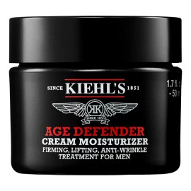 Kiehl’s Age Defender Face Cream - Crema Facial Anti Signos de la Edad para Hombre, Fortalece la Piel y Mejora la Firmeza, Reduce Líneas de Expresión con Linaza, Cafeína y LHA Exfoliante, 50 ml