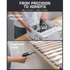 Fanttik L2 Pro Electric Screwdriver set, Cordless Screwdriver, 20 Bits, 1/4‘’Hex Chuck, Max 6N·m Torque, Digital Screen, Variable Speed, 2000mAh Rechargeable Battery, Tech Tool for DIY Enthusiasts