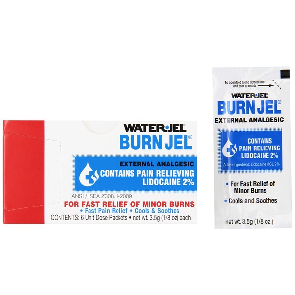 Water Jel 2421 Water-Jel Unit Dose Burn Gel, 3.5 gm Packet (Pack of 6)
