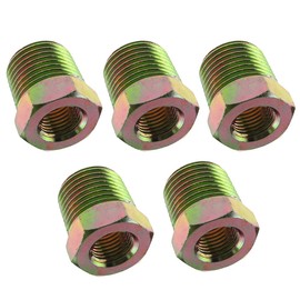5Pcs Threaded Bush Adapter BSP Fittings 1/2 External Thread to 1/4 Internal Thread for Joining Air Line Hose