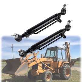 2Pcs Power Steering Cylinder D128454 Replacement for Case Backhoe Loaders 480B 480C 480D 480F 480LL 580C 580D 580SD 580SE 584D 584E 585D 585E 586D 586E 234447A1 234466A1 D84800 Mixizap