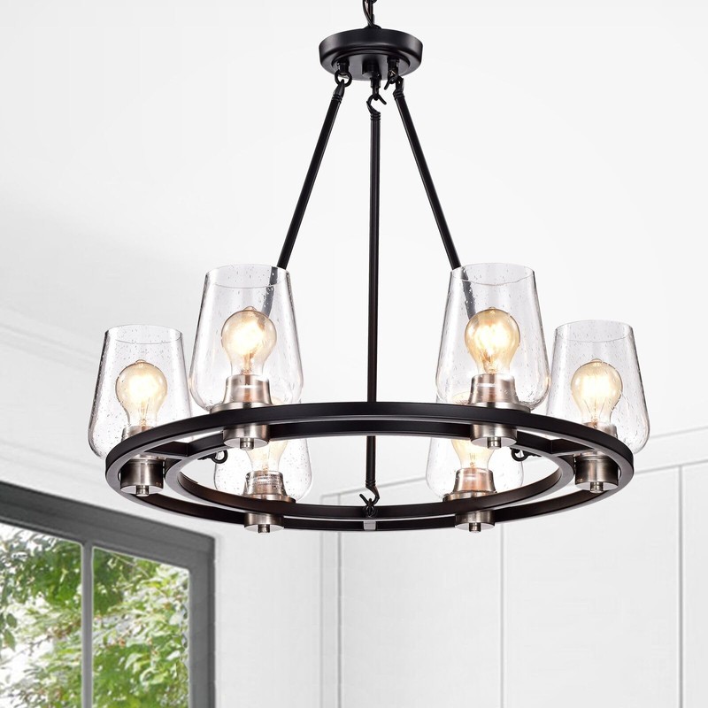 Rivqahra Wine Glass Lamp Shade for Light Fixture, 6.3" Height,