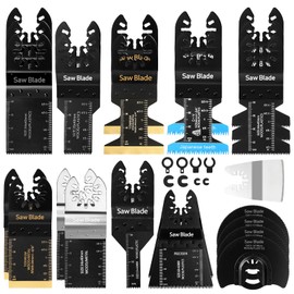 USHOP Multitool Saw Blades, Multifunctional Tool Accessories, Oscillating Tool Accessories, Oscillating Accessory Set, Multitool Saw Blade Set, Multitool Saw Blade for Cutting Wood/Metal/Plastic