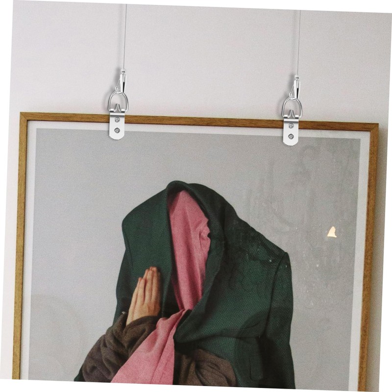 jojofuny Aluminium Alloy Wire Hook Hanger Picture Rail Hooks Adjustable