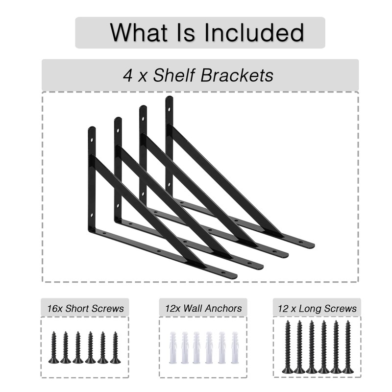 Heavy Duty Shelf Brackets Triangle Shelving Brackets Right Angle Wall