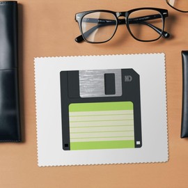 2 x 'Floppy Disk' Microfibre Lens/Glasses Cleaning Cloths (LC00030716)