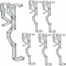 Valance Clips 6pcs 2-1/2'' Window Blinds Hidden Clip Retainer Holder Clear Plastic for Horizontal Blinds Valance with 2.5"(64mm) in Width