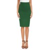 Women's Elegant Business Solid Elastic Pencil Skirt High Waist Bodycon