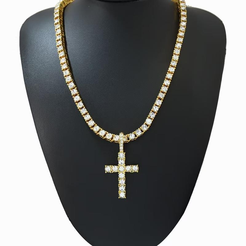 Cross Necklace for Men & Women, 2024 Trendy Iced Out