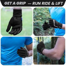 Kratos Running Gloves for Men and Women Warm Thermal Winter Gloves Windproof Lightweight Non-Slip Touchscreen Gloves for Driving Cycling Hiking Jogging