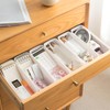 SHAIDOJIO 10Pcs White Narrow Storage Bins, 10" Long Bathroom Organizing