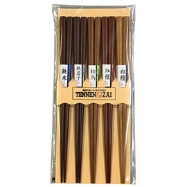 Ishida 61476 Chopsticks, Natural Wood, Approx. 8.9 inches (22.5 cm), 5 Pairs