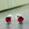 Gem Stone King 0.50 Cttw Round 4MM Red Created Ruby