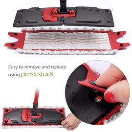 4pcs Washable Mops Refills Compatible with Vileda UltraMax Mop Head Cleaning Floor Replacement Microfiber Cloth Mop Pads Fit Parts