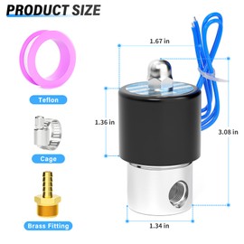 TAILONZ PNEUMATIC 3/8 Inch NPT 12V/24V/110V/220V 304 Stainless Steel Electric Solenoid Valve 2S040-10 Normally Closed Water, Air, Diesel