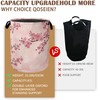 Laundry Hamper,Pink Flower Laundry Basket,Cherry Blossom Waterproof Oxford Cloth Storage