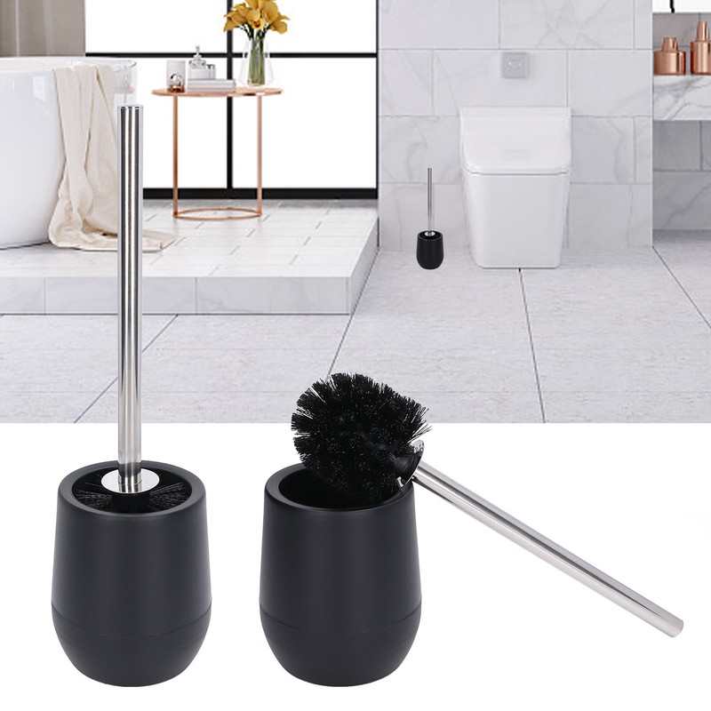 2Pcs Toilet Brush Robust Lockable Threads Efficient Safe Durable Material