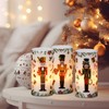 Lasumora Christmas Nutcracker Flameless Pillar Candles with Remote Timer, LED
