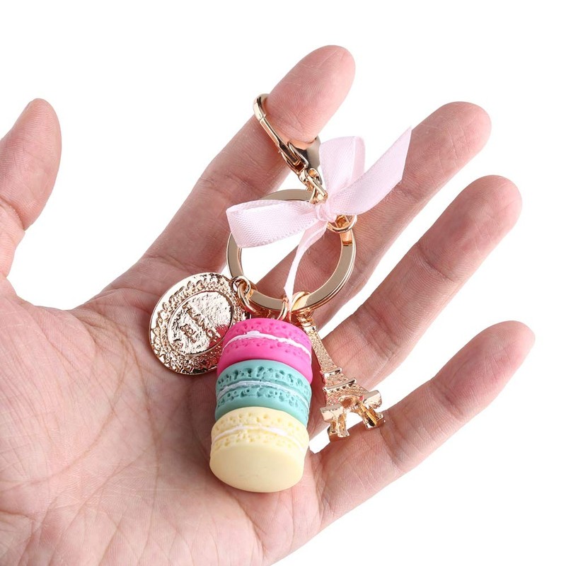 Macaroon Eiffel Tower Key Ring Key Ring Bag Pendant Colourful
