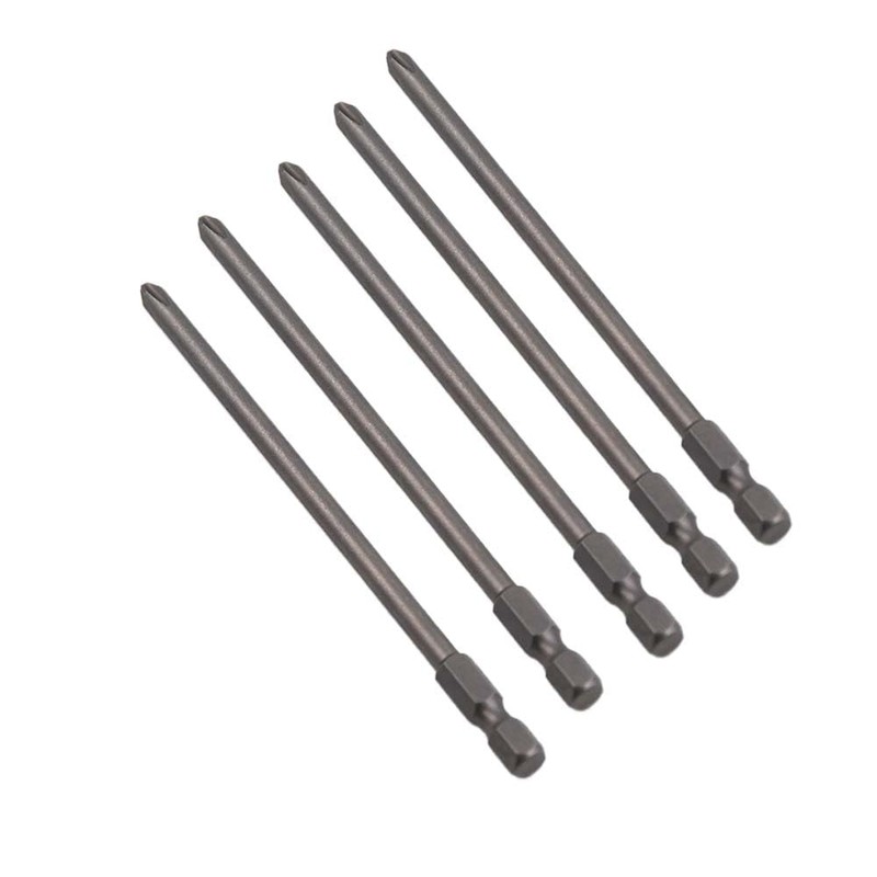 5-Piece Magnetic Long Hexagonal Cross Head Screwdriver Drill Set Compatible