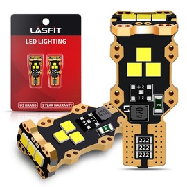 LASFIT 921 LED Bulb Reverse Light, 912 T15 6000K White Canbus Error Free W16W 906 904 Backup Replacement Cargo Lights Courtesy Step Light For Car Trunk, Super Bright, Pack of 2