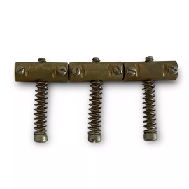 Rutters 1953 Aged Brass Saddles for Tele®, Straight Compensated, Step-Notched