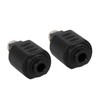 Aswalling 2 Packs Optical 3.5mm Female Mini Jack Plug to