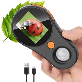 Mikroskop für Kinder, Vankarr Handy-Mikroskop 2,0" IPS-Bildschirm 500X Digitales Mikroskop, Taschenmikroskop Lernspielzeug für die Mikrowelt, Wissenschaftsfans, Geburtstag, Weihnachten