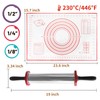 SHIKORI Rolling Pin,Adjustable Rolling Pin with Thickness Rings, Stainless Steel