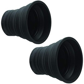 KUVRD - Universal Lens Hood - Fits 99% of Lenses, Holds 99% of Circular Filters, Fits 72-112mm, 2-Pack - (2 Medium)