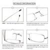 REAVEE 3 Pack Folding Reading Glasses with Keychain Compact Bags
