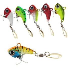 Set of 6 Spoon Spinner Bait Fishing Lure Artificial Bait Fishing Set Pike Zander Trout Bait Blinker Swimbait Fishing Accessories Freshwater Saltwater Fishing Set Fishing Gift for Men, Jig Spinner Set