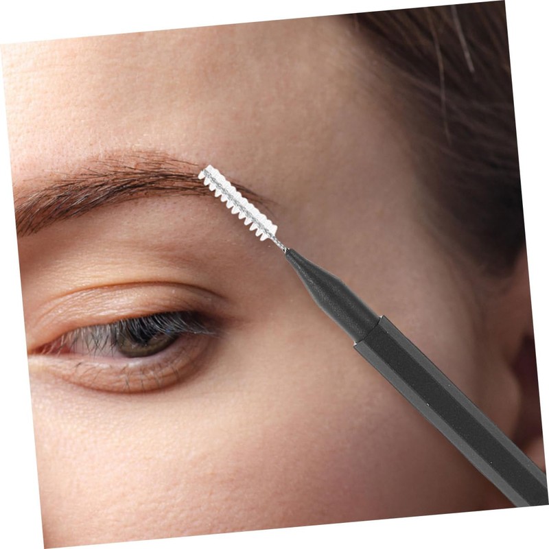 FOMIYES 60pcs Portable Eyebrow Brushes with Caps Mini Eyelash Applicators