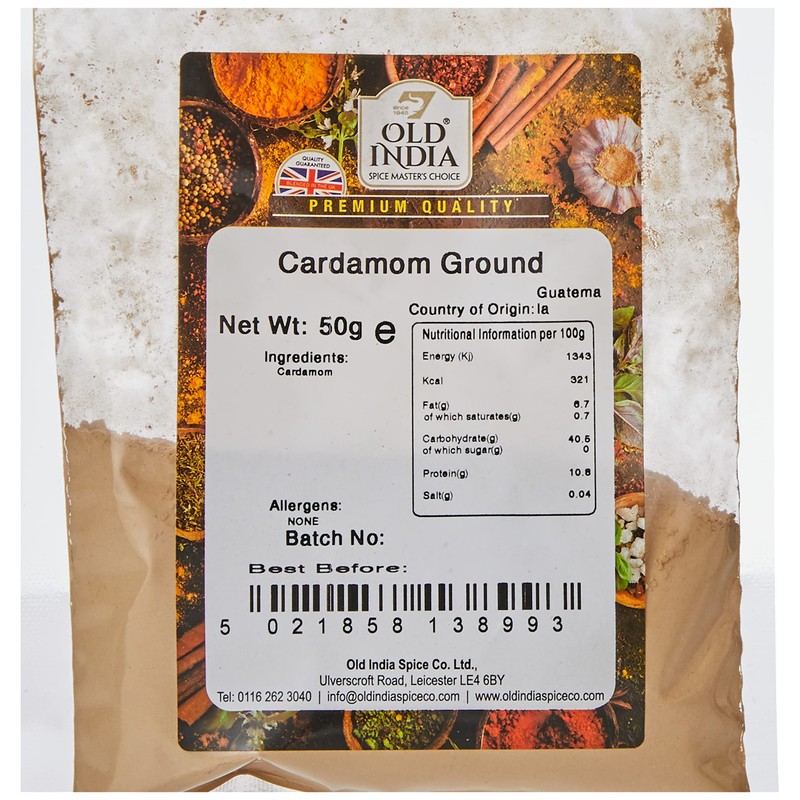 Old India Cardamom Ground 50g