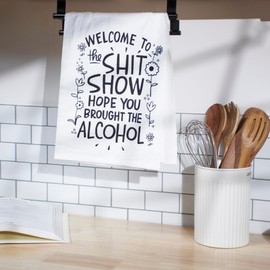 Primitives by Kathy Decorative Kitchen Towel - Hope You Brought Alcohol