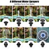 Yzert Solar Fountain Attachment Set, 8 DIY Effects Nozzle &
