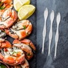 HEMOTON 6 Pack Seafood Forks Picks Stainless Steel Seafood Crab