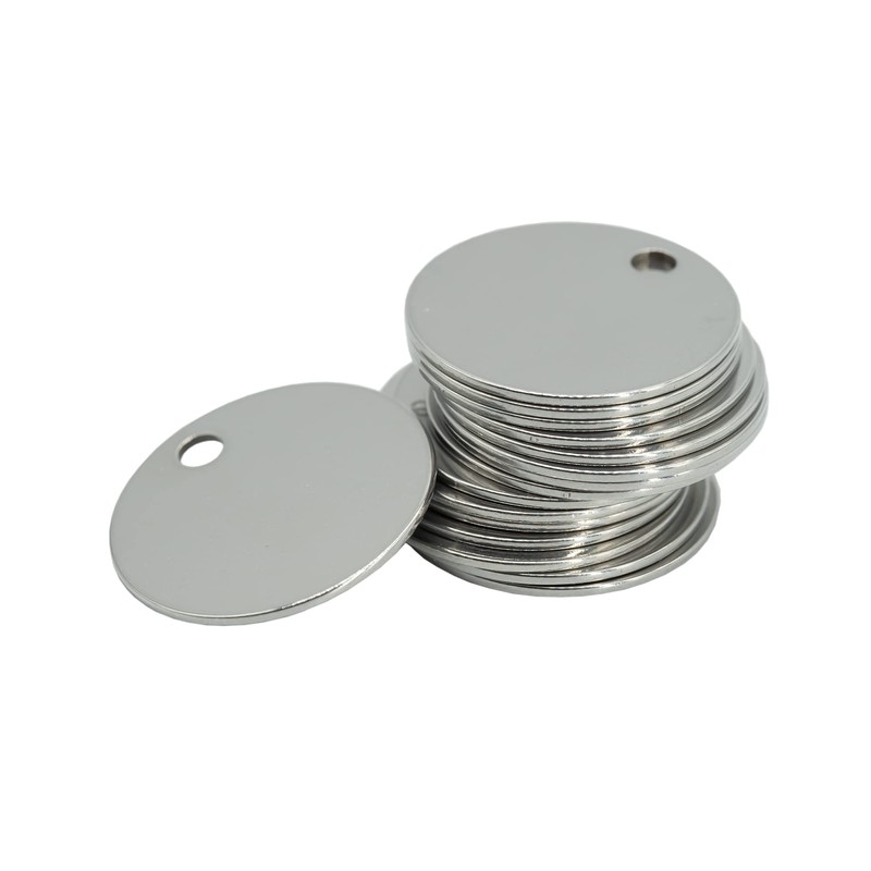 StayMax 1 Inch Round Metal Engraving Blanks Stamping Blanks Stainless