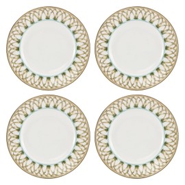 Lenox British Colonial Bamboo Accent Plates, Set of 4, 4 Count, Brown