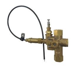 1/2" NPT Combination Pilot, Unloader, Check Valve plus Throttle Control Cable for 6.5HP Gas air Compressors and Below (095-125 PSI, 18" Throttle Control Cable & Unloader Valve)