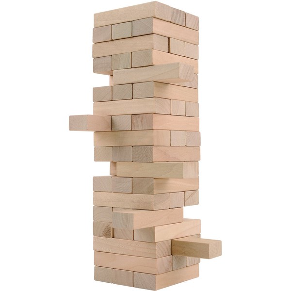 CoolToys Timber Tower Wood Block Stacking Game – Original Edition (48 Pieces)