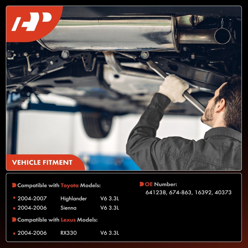 A-Premium Front Catalytic Converter Kit Direct-Fit Compatible with Toyota Highlander