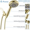 G-Promise Handheld Shower Head High Pressure 6 Spray Settings, Detachable