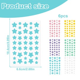 WUSJCOF 480 Stück Pimple Patch Hydrokolloid Pflaster Unsichtbare Natürliche Mit Und Nacht 2-In-1 Anti Pickel Patches Wasserdicht Atmungsaktiv Absorptions (Sternform)