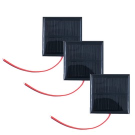 Pack of 3 ZONADAH 0.6W 5.5V Mini Wired Solar Panel Kit, Batter Charger, DIY Home, Science School Projects, Camping,Fishing, Hiking Outdoor Garden Light Charging tools