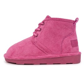 Nautica Girls & Boys Boot with Sherpa Fur Lining for Snow and Winter - Warm Ankle Slipper Bootie for Kids - Sizes For Big Kid - Little Kid-Toddler-Dulverton-Pink Size-12