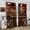 wlsgdsg Bar Curtains,Wine Bottles Pub Luxury Wine Cabinet Rustic Cloth