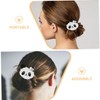 Baluue 2pcs Cute Panda Hair Ties High Elasticity Cartoon Ponytail