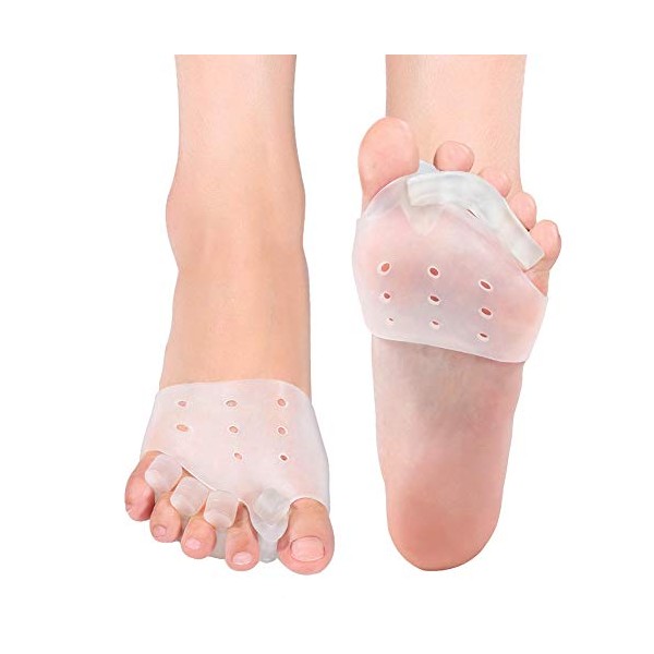 TOPINCN Metatarsal Pads,Gel Toe Separator, Silicone Toe Separator for Men and Women,to Straighten Overlapping Toes for Hammer Toe Straightene Bunion Pain Relief, Callus